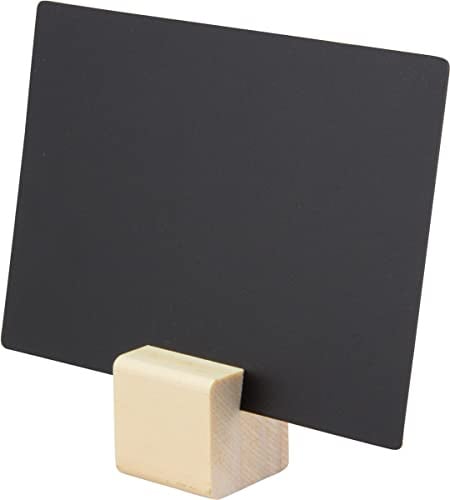 SECURIT Teak Cube Holder. Pack of 6 Tags not Included, Wood, 24.7 x 15 x 2.8 cm