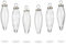 Loberon Weihnachtsschmuck 6er Set Loulay, feine Stern- & Rankenschliffe, mundgeblasen, winterliche Zapfenform, Weihnachten, Weihnachtsdeko, Christbaumschmuck, Glas, Messing, klar