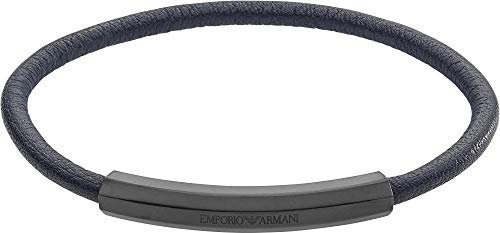 Emporio Armani Armband aus Leder & Edelstahl
