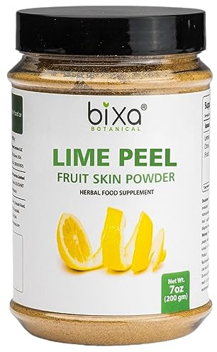 Lime Peel Powder (Citrus Limonum)- Natural Skin Care For Skin Vitality | Ayurvedic Herb to prevent pimples & rehydrates skin | Can also help for Teeth whitening (7 Oz / 200g) Pack of 1