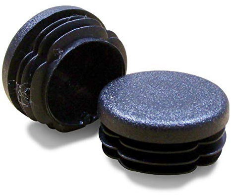 ajile Embout Rond à Ailettes en Plastique Noir pour Pied Tube de Chaise et Table de Diamètre EXTÉRIEUR 60 mm – Sachet de 10 Pièces – EPS160x10-FBA