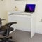 Vida Designs Huby Small Computer Desk, Home Office Compact PC/Laptop Table, Gaming Study Portable, Workstation with Keyboard Tray, Furniture, White