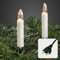 Hellum Weihnachtsbaum Lichterkette 20 LEDs warmweiß, Weihnachtskerzen elfbein mit Tropfen, 5,7m beleuchtet Kabel grün, LED Weihnachtsbaumbeleuchtung innen, Christbaumkerzen Helligkeit <59 Lumen 560305