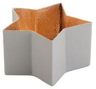Gift Company - Windlicht, Teelichthalter - Madras - Stern - Metall - S - flannel / nudegold