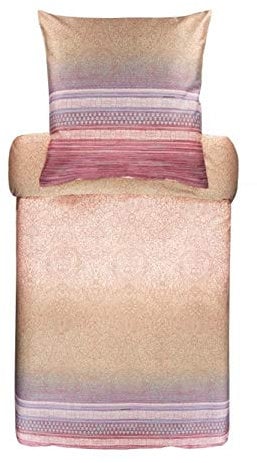 Bassetti Mako-Satin Bettwäsche Nabucco 41 1 Bettbezug 200 x 200 cm + 2 Kissenbezüge 80 x 80 cm, 9311712, beige