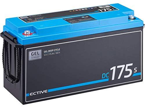 ECTIVE - Gel DC175S 12V 175Ah - Deep Cycle Versorgungsbatterie mit LCD-Anzeige wartungsfrei - VRLA Solarbatterie für Boote, Van, Wohnmobil, Camper