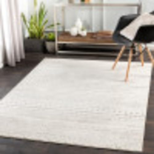 Livabliss Madrid Teppich Wohnzimmer Boho, großer Teppich Schlafzimmer 200x274 cm - Teppich für Esszimmer mit geometrischem Muster, Skandinavischer Wohnzimmerteppich modern in Elfenbein und Hellgrau