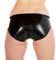Rubberfashion sexy Latex Slip Kurz - Rubber Hose Latexslip - Latex Dessous Pants für Damen und Herren schwarz 0.4mm XL