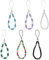 SAVITA 6 Stück Bead Telefonkette, Kristall Perlen Telefon Charm Strap Hand Handgelenk Schlüsselband Bling Telefon Schlüsselanhänger Charm für Frauen und Mädchen (Gemischte Farbe)