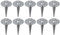 Novatool 10 x Erdspies Ø 15,5 x H 30,5 cm verzinkt I Erdbefestigung für Lampen Bodenhülse I Gartenspiess Sonnenschirm Gartenzubehör Bodenanker Steckdosensäulen I Erdnagel Erdanker Stahl