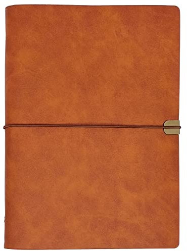 WANLIAN Notizbuch A5 Nachfüllbar, PU-Leder, A5 Ringbuch, 6 Ringe, Mit 80 Blatt/160 Seiten, 170mm x 230mm