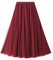 Daysskk Maxirock Damen Lang A Linie Tüllrock Rot Elegant Trachtenrock 84cm Sommer