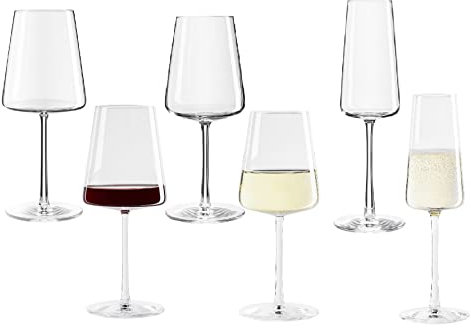 L-Design Power Champagner-, Rotwein- und Weißweinglas-Set von Stölzle - 6er Set, 380 ml, Konisch, Modern, Spülmaschinenfest, Erwachsener, Zuhause, Cocktailparty