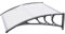 Panana Door Canopy Awning Shelter Roof Front Back Porch Outdoor Shade Patio Rain Cover Rain Shelter for Back Door, Porch, Window，82x100 Grey Color(GSAW05 GREY)
