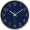 Taodyans Silent Wall Clock 12 Inch Kitchen Clock Quartz Battery Operated Round Modern Hanging Clock for Office Class Room Living Room Bedrooms (Navy blue)