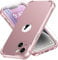 ORETECH for iPhone 14 Case 6.1 inch, with [2 Pack Screen Protector] [Camera Lens Guard] [15FT Military Grade Drop Test] 360° Shockproof Slim Fit Design Rubber Bumper Phone Cover - Rose Gold
