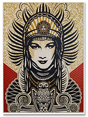 XCPORA Shepard Fairey Poster gehorchen Stück Leinwand Wandkunst Shepard Fairey Drucke und Malerei Shepard Fairey Bild für Wohnkultur 50x70cmx1 ohne Rahmen