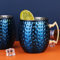 Faizee Möbel Moscow Mule Becher Blau 500 ml Handgemachter Kupferbecher Moskau Mule Kupfertassen