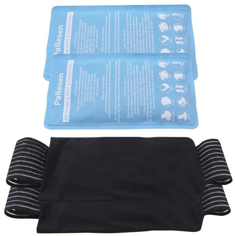 Pallesen Wiederverwendbare Gel-Kühlakku für heiße und kalte (2er-Pack) – Heiß- und Kältetherapielösung für Verletzungen – verstellbar und flexibel für Knie, Rücken, Schultern, Arme, Beine – Kühlakkus