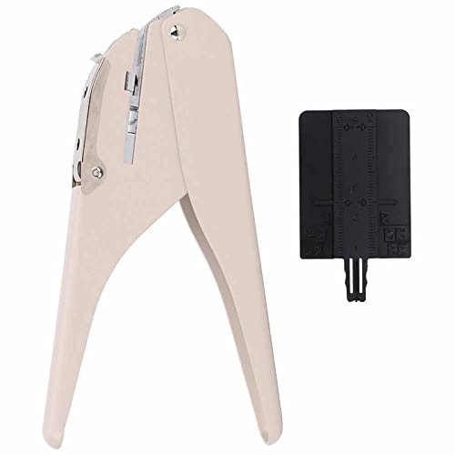 ZLXHDL Champignon Perforatrice Scrapbooking, Outil de Poinçonnage à Main avec règle de positionnement, Coupe-Papier pour Fournitures Scolaires et Bureau Maison(Rose)