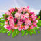 FLOWERIA Grabstein Blumensattel - Lebendige künstliche Tulpe Gedenkfriedhof Blumen für Grabdekoration