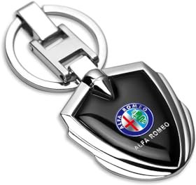 ZENAHA Auto Schlüsselanhänger, Für Alfa Romeo Giulia Quadrifoglio Spider Giulietta Stelvio Tonale Auto Schlüsselanhänger Autoschlüssel Zubehör Unisex Personalisierter Geschenk