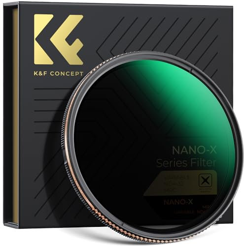 K&F Concept 67mm Variable ND4-32 Filters, Adjustable 4-Stop Neutral Density ND Filter for Camera Lens Waterproof Multi-coated ND4 to ND32 (Nano-X Series)