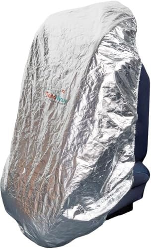 TataWay - Universeller Sitzschutz | Vermeidet Überhitzung | Schutz vor UV-Strahlen | Passt auf alle Kindersitze | Faltbar, Metallisiert, Stoff