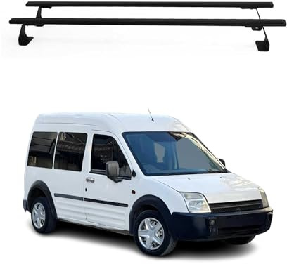 OMAC Dachträger für Ford Transit Connect 2003-2013 Stahl 2 Stangen Schwarz | Heavy Duty Ausführung, Querträger, Grundträger