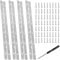 SYUTBOU 4 Pieces Piano Band Stainless Steel 30 cm Piano Hinge Rod Hinge Door Hinge Piano Hinge Small with 48 Screws, Piano Band Hinge for Pianos Cabinets Storage Box