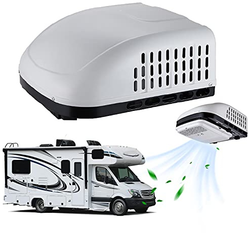 12V DC Air Conditioner - High Efficient RV Rooftop Unit, Cooling Only, Low Noise 15000BTU for Car RV Truck Camper - 115V - Must-Have Cooling Solution