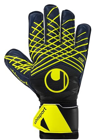 uhlsport Fußball Torwarthandschuhe Prediction Soft Pro, Marine/weiß/Fluo gelb, 10.5