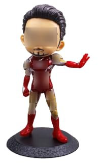 Damoff Iron Man Birthday Decorations - Iron Man Car Decorations, Action Figure Desk, Character Figurines, Cake Topper, Figures Collection