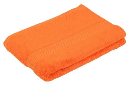 liebling Duschtuch, 100% hochwertige Baumwolle, Serie Miami, 70 x 140 cm, waschbar & trocknergeeignet, Farbe: orange