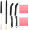 6 Piece Set Radiator Cleaner Brush, 75CM Long Radiator Brush with Wooden Handle,Radiator Brushes for Cleaning with Suspension Holes, Flexible, Efficient and Easy Cleaning of Home and Office