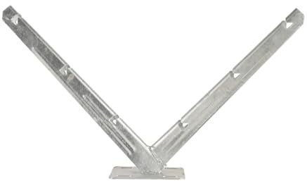 Galvanised Razor Wire Bracket for Garden Fence Heavy Duty V Stand Barb Wire Shelf Bracket for Roll Cage Extension (15pcs Silver)