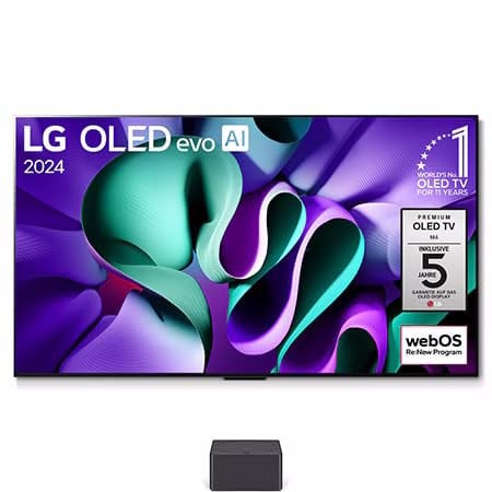 TV OLED 83 - LG OLED83M49LA.AEU, OLED 4K, Procesador Inteligente 4K α11, Smart TV, DVB-T2 (H.265), Negro