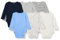 Amazon Essentials Body à Manches Longues Mixte Bébé, Lot de 6, Bleu/Chiens, 3-6 mois