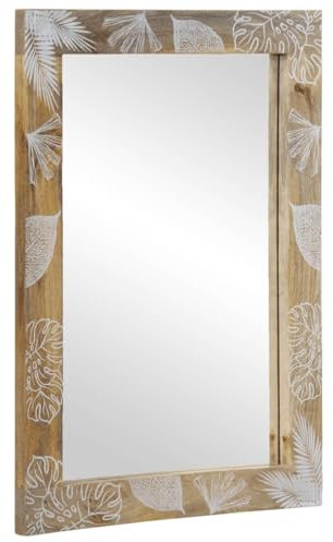 vidaXL Espejo de baño Madera Maciza Mango 50x3x70 cm