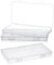 Ptwola 3pcs Mini Plastic Storage Containers Box with Hinged Lid, 6.5x3.5 Inches Small Rectangle Dustproof Clear Beads Organizer Case for Collecting Craft Small Items Jewelry Business Cards Game Pieces