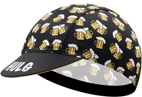 HULG Fahrrad Cap, Kühlende Skull Cycling Cap Unterhelmmütze mit Sonnenblende, Sonnenschutz UV Rennrad MüTze Fahrradkappe für Männer Frauen