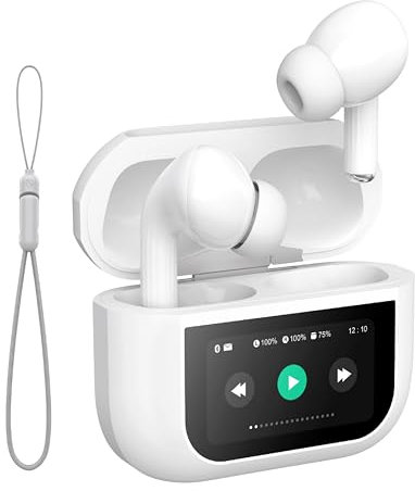 True Wireless Earbuds For Apple iPhone 16e, Bluetooth 5.4 Earphones With LED Display, HD Calling, Type-C Fast Charging, 10m Range, 3.7 Hours Talk Time, Stero Bass Earbuds For iPhone 16e