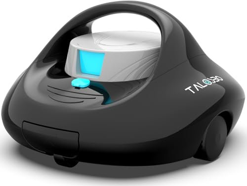 TALOSBO Pleco Se Poolsauger Roboter 130 Mins Reinigung, Poolroboter Akku mit 2.5h Aufladen, Selbstparkend, Automatische Poolreiniger für Oberirdische Pool bis zu 80 m²