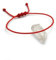 Papacho Creations Bracelet Rouge Vif Tressé avec du Fil Ciré. Corde Fine 2mm. Ajustable, Unisexe et Résistant à l'Eau. Fait Main en France Réf#38