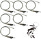 TYBYBB 6PCS Angelzubehör Karpfen Zubehör 64cm 45lb Chod Rig Vorfach Leadcore Safety Lead Clip Haarmontage Karpfen Inline Helicopter Carp Ready Hair Fishing Rig Leader Zubehör Montage Pre Set
