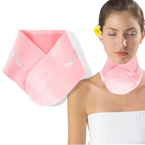 EUYKQNOI Anti-Falten-Nackenpolster, Wiederverwendbare Silikonpolster, Anti-Aging-Masken, Glätten Sie Ihre Haut, Präventionspflaster, Halsliftlinien, Glättender Faltenentferner für Männer und Frauen