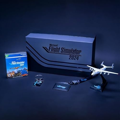 Microsoft Flight Simulator 2024 (MSFS 2024) Limited Collector’s Edition – Aviator Edition mit exklusivem Zubehör – Aviator Edition + Flight Bag + Antonov An-225 Herpa Modell + Pins + Steelbook