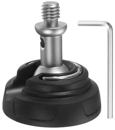 PATIKIL Rubber Foot Spike, Universal Anti-Slip 3/8 Inch Thread Rubber Tripod Foot Pad Spikes Ball Head for Monopod Legs Replacement on Smooth Uneven Surface - (50x55mm)