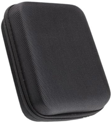 TOBBOMEY EVA Electronics Organizer Bag with Hard Shell Protection Portable Cable Management Pouch for Chargers Wires School Supplies Zipper Black