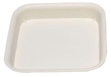 FZL02068LM Plant Saucer Square Flower Pot Trays Plant Saucer Base Home Garden Supplies 2Pcs Decoration Trays(Rice White,Small)